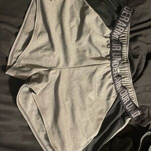 Under Armour Black and Gray Performance Shorts